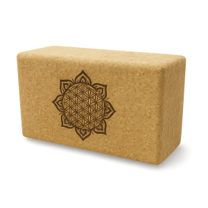 Bloc de yoga en liège naturel Fleur de Vie