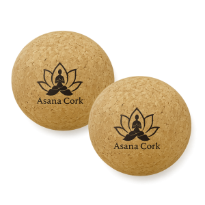 Lot 2 balles massage liège – Asana Cork Ø7,5 cm