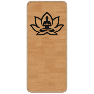 Tapis de yoga antidérapant en liège Fleur de Lotus