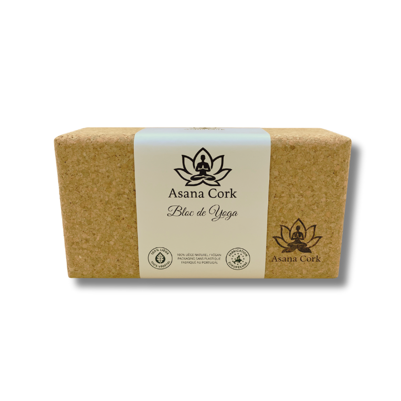 Bloc de Yoga en Liège Naturel avec Logo Asana Cork – vue 2