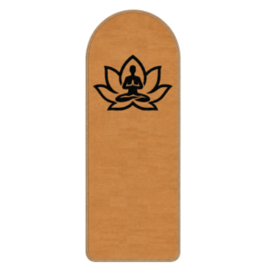 Tapis de yoga antidérapant en liège Arrondi Fleur de Lotus