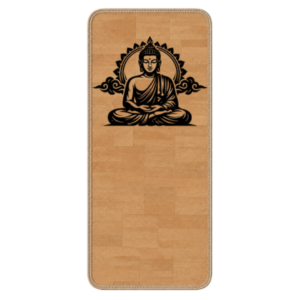 Tapis de yoga antidérapant en liège Bouddha