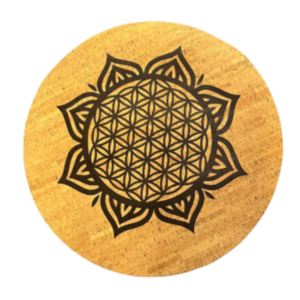 Tapis de méditation rond en liège Lotus