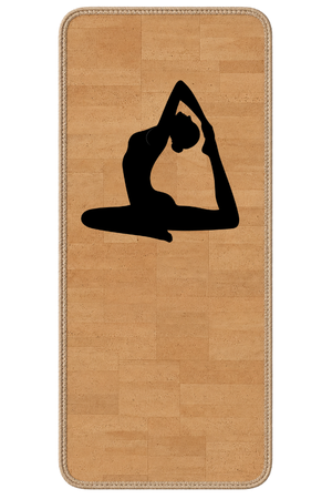 Tapis de yoga antidérapant en liège Statue